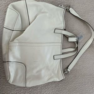 Coach Slouchy White with Blue Interior